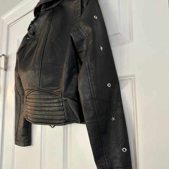 Vigoss Black Studded Leather Moto Jacket - Picture 5 of 9